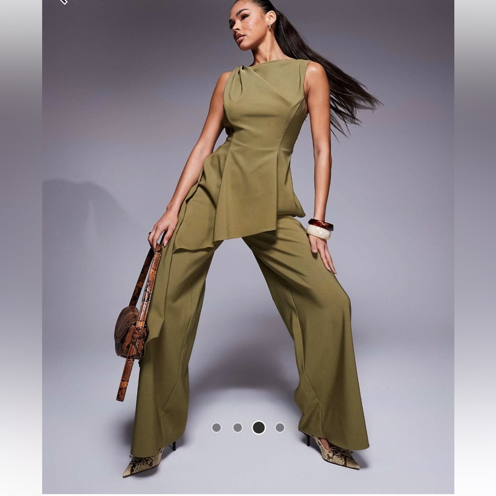olive green jumpsuit